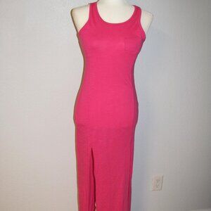 Derek Heart Pink Tank Maxi Ankle Lenth Long Dress with Slits Size Small S NEW